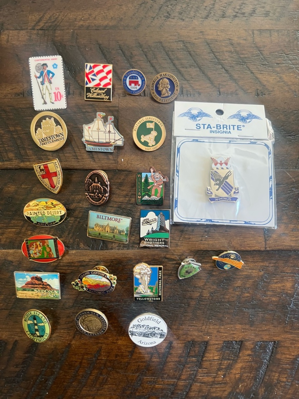 Lot Vintage Lapel Pins Military National Parks Heraldic Insignia Presidental